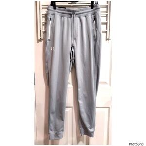 New Under Armour SPORTSTYLE TRICOT JOGGER-GREY SILVER Large Men's NWT